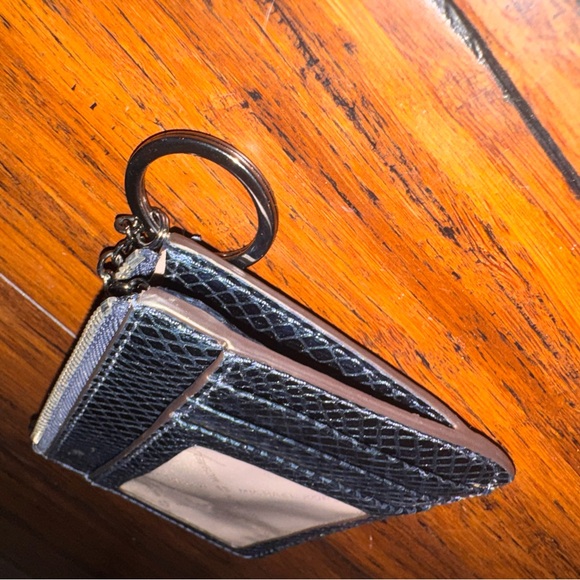 Michael Kors Shimmering Blue Snake Print Pouch - Picture 2 of 7